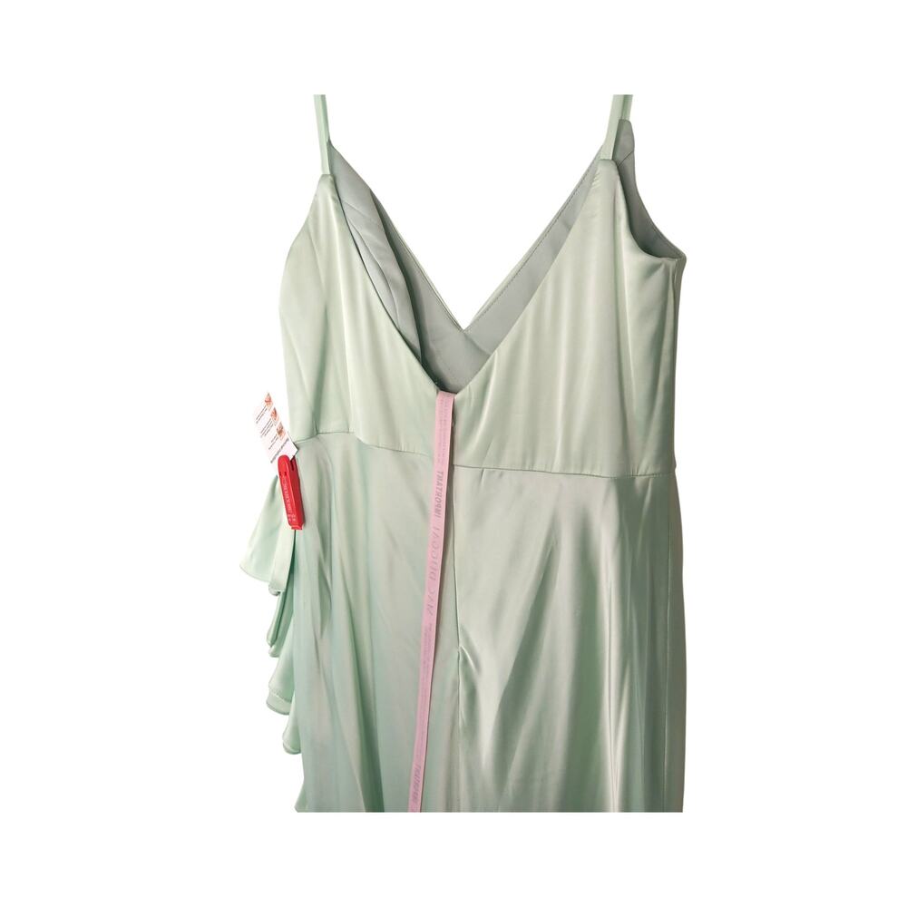 New with Tags Mac Duggal 67815 Ruffle Slit Dress 12 Mint Green Wedding Party - Picture 15 of 16